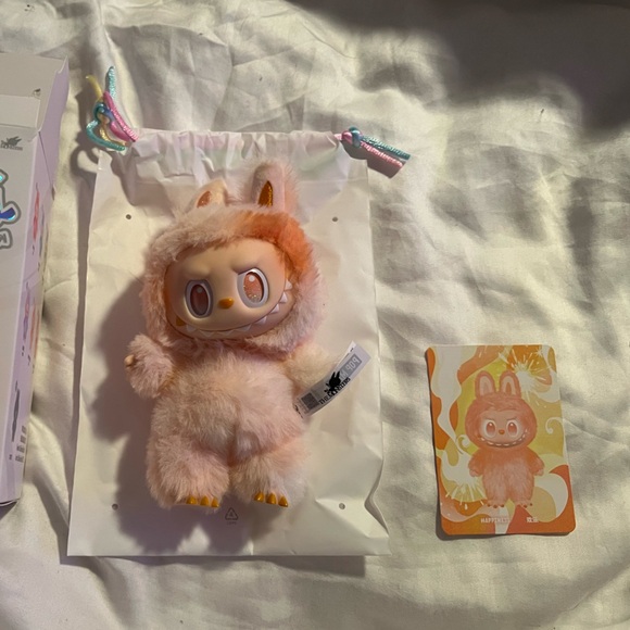 Charming Plush Bunny Toy with Card